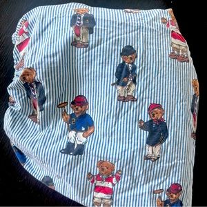 Ralph Lauren Polo bear striped fitted sheet Queen